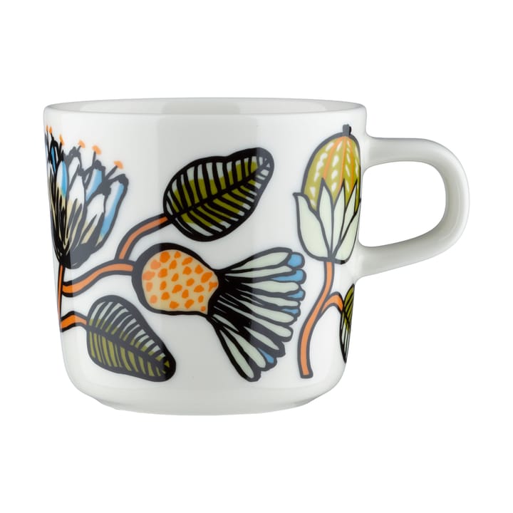 Tiara chávena de café 20 cl - White-warm orange-green - Marimekko