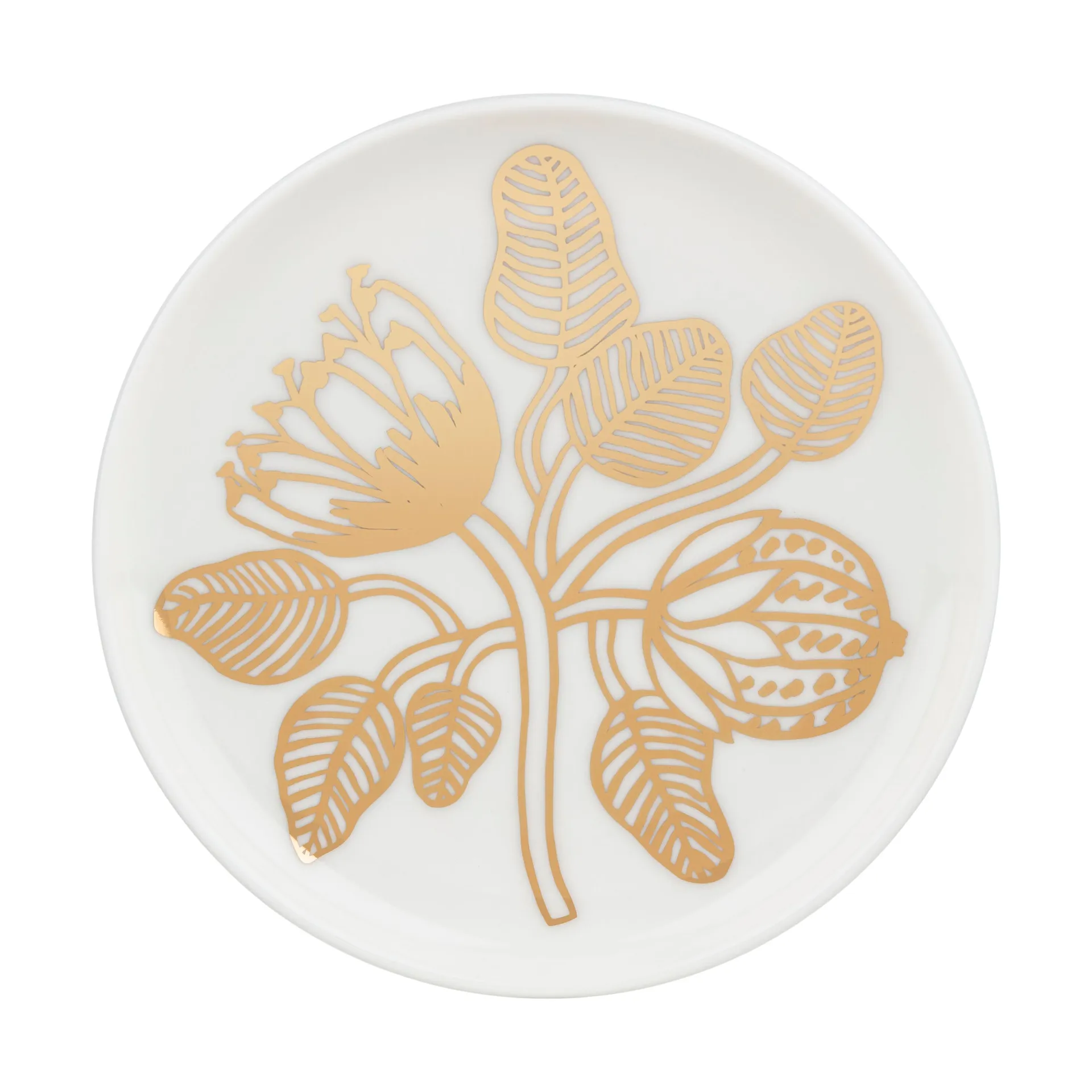 Tiara prato de sobremsa Ø13,5 cm, Branco-dourado Marimekko