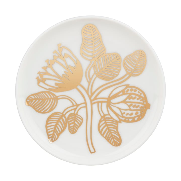 Tiara prato de sobremsa Ø13,5 cm - Branco-dourado - Marimekko