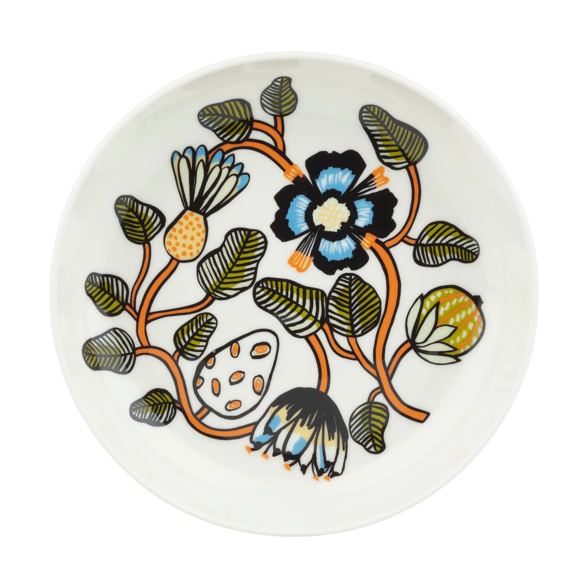 Tiara prato fundo Ø20,5 cm, White-warm orange-green Marimekko