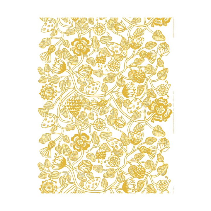 Tiara tecido - Branco-dourado - Marimekko