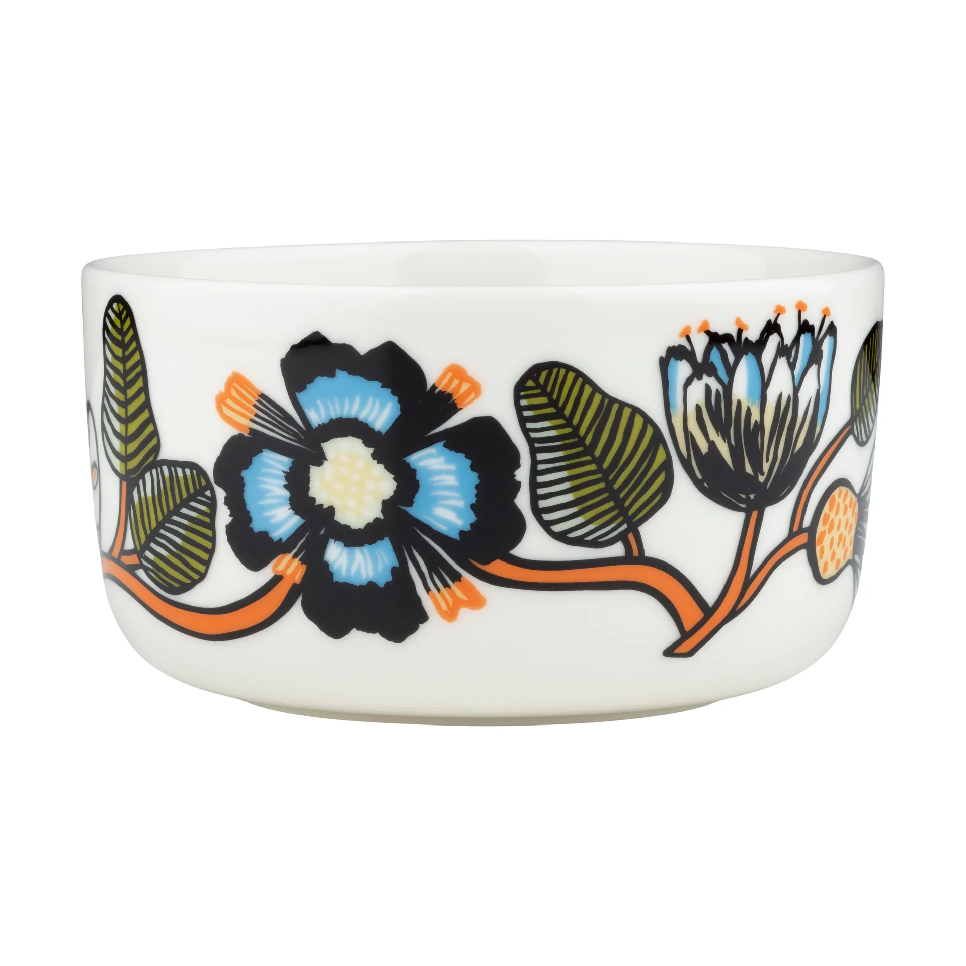 Tiara tigela 5 dl, White-warm orange-green Marimekko