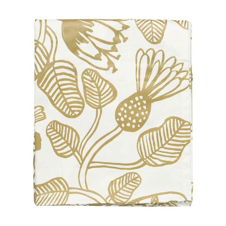 Tiara toalha de mesa 135x250 cm - Branco-dourado - Marimekko