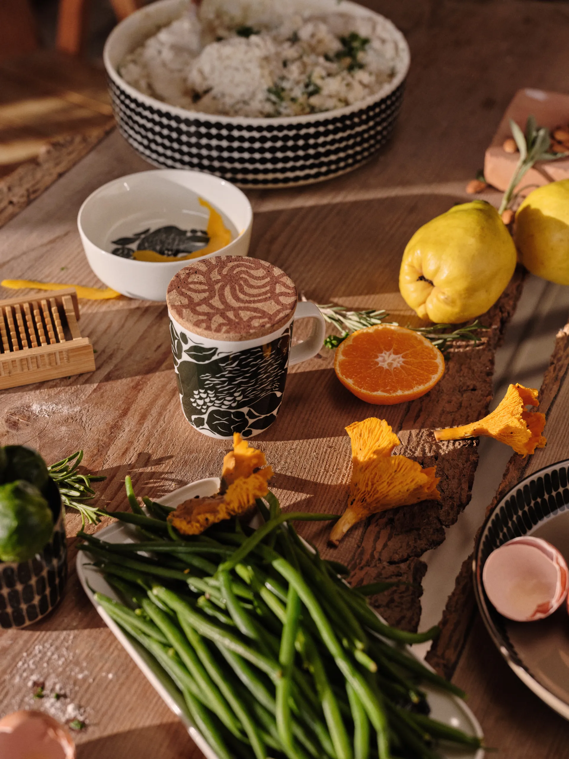 Tigela Karhuemo 4 dl, Branco-verde escuro Marimekko