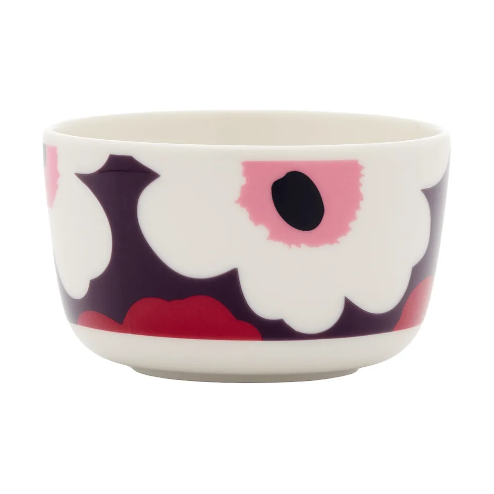 Tigela Unikko 2,5 dl, White-plum-cranberry-pink Marimekko