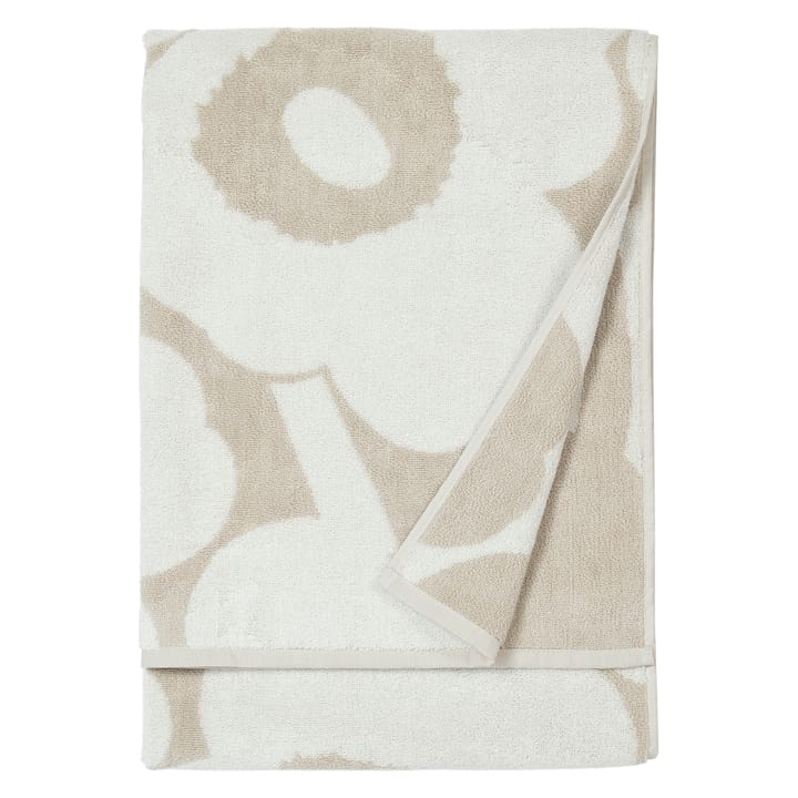 Toalha bege-branco Unikko, 70x150 cm Marimekko