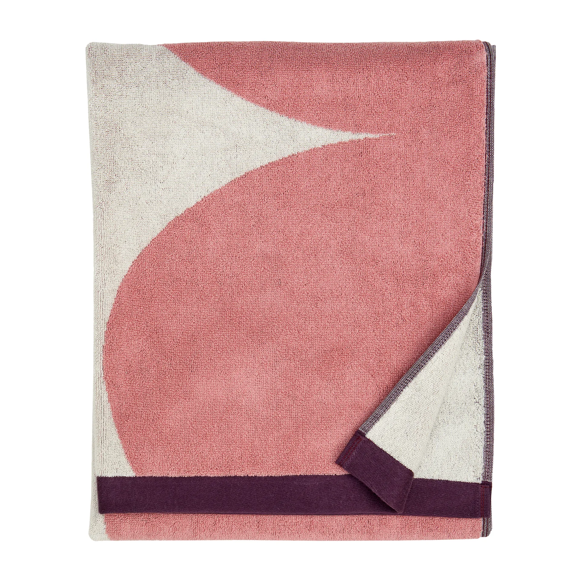 Toalha de banho Härkä 150x70 cm, branco-rosa-vermelho Marimekko