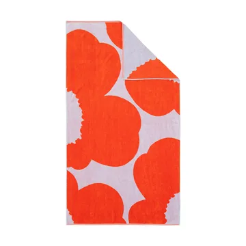 Toalha de banho Iso Unikko - Blue lilac-orange red, 100x180 cm - Marimekko
