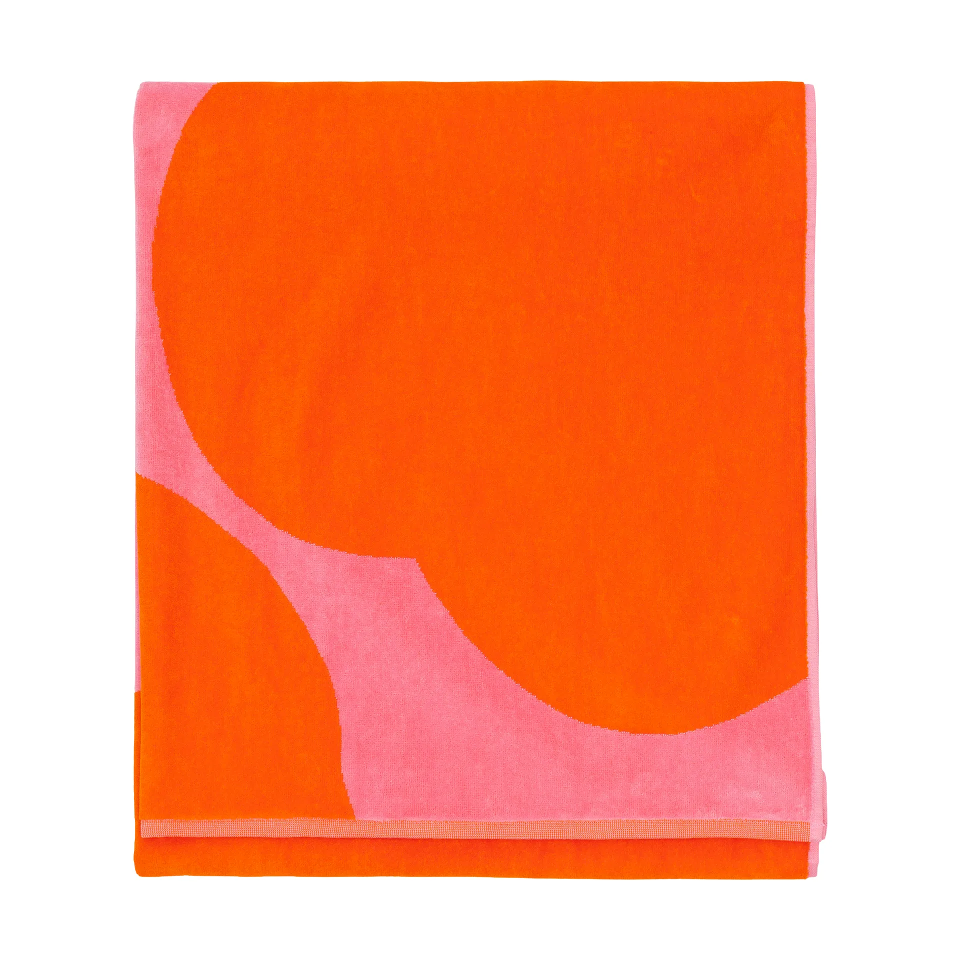 Toalha de banho Iso Unikko, Rosa-laranja vermelho, 100x180 cm Marimekko