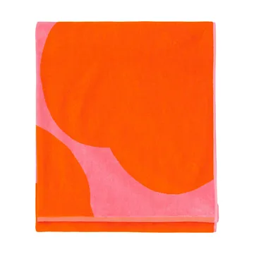 Toalha de banho Iso Unikko - Rosa-laranja vermelho, 100x180 cm - Marimekko
