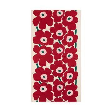 Toalha de mesa Unikko - Off white-cranberry-rose, 135x250 cm - Marimekko