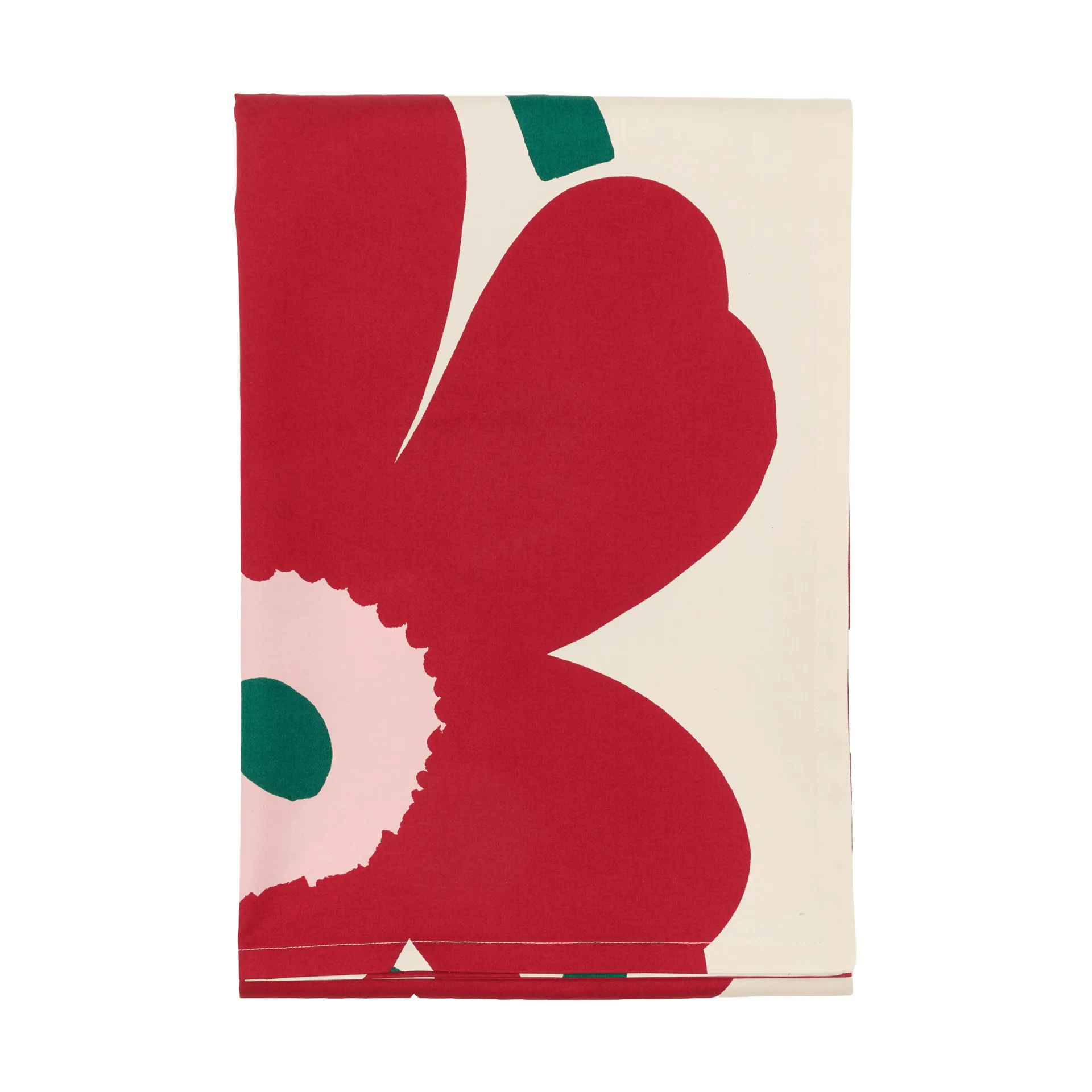 Toalha de mesa Unikko, Off white-cranberry-rose, 135x250 cm Marimekko