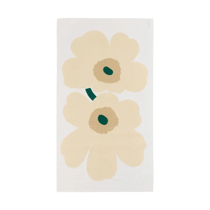 Toalha de mesa Unikko - White-hay-sand-emerald - Marimekko