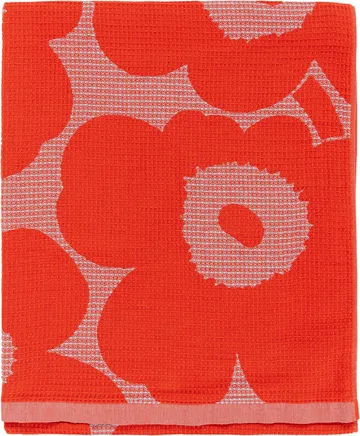 Toalha de praia Unikko 96,5x180 cm - L. blue-orange - Marimekko