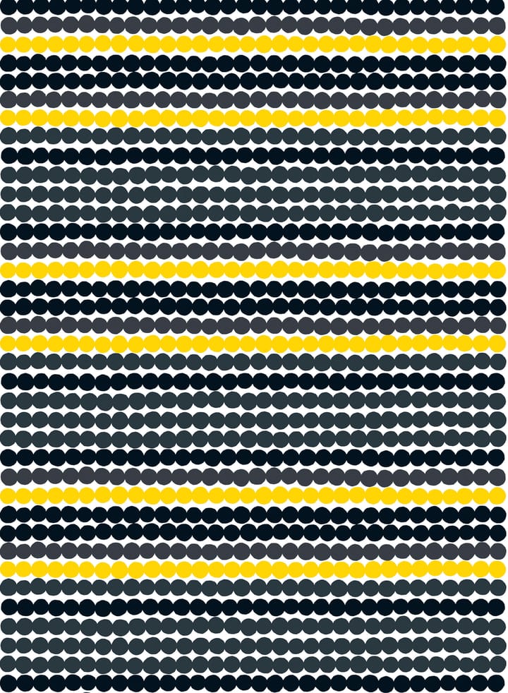 Toalha impermeável Räsymatto - Cinza-preto-amarelo - Marimekko