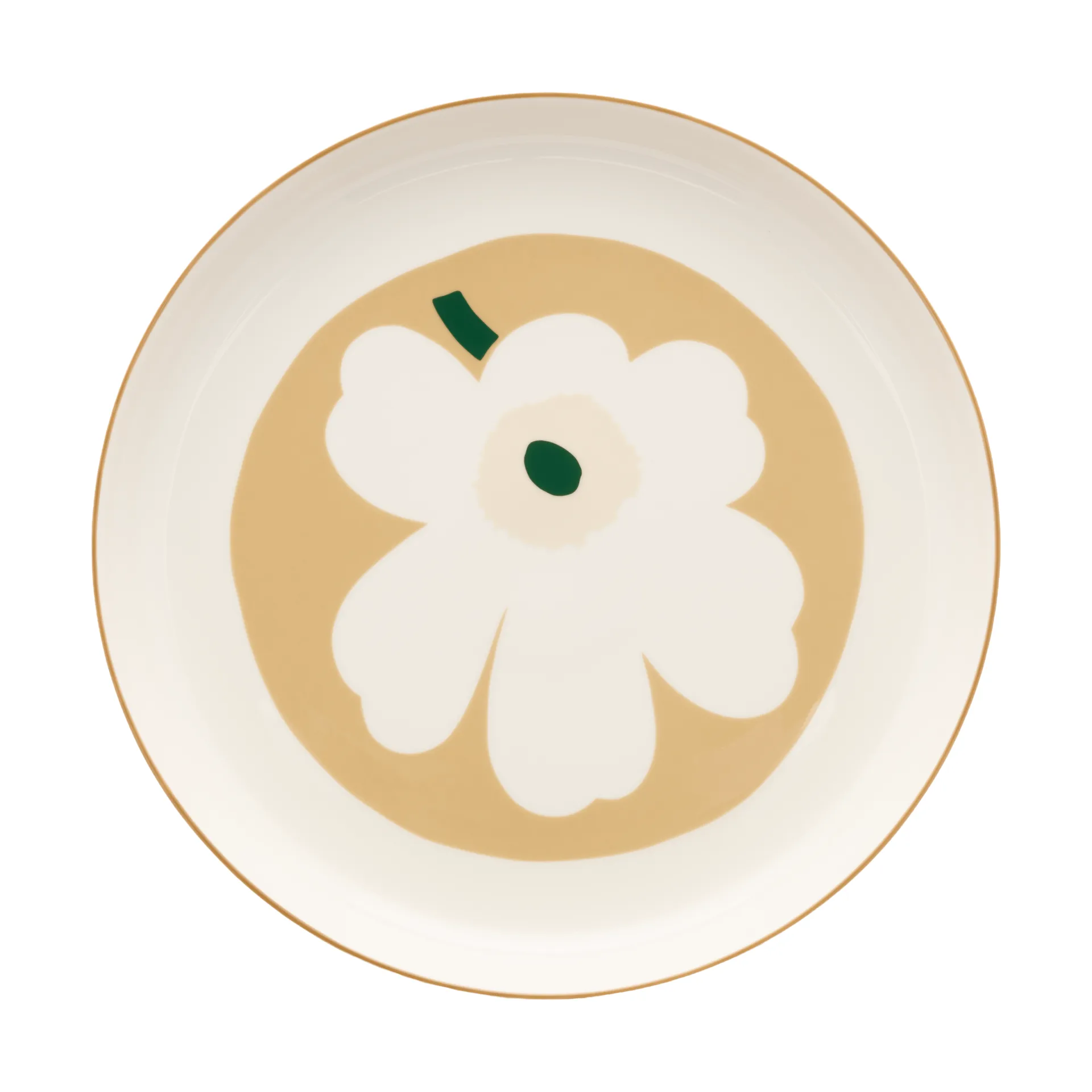 Travessa Unikko, White-beige-areia clara-verde escuro Marimekko