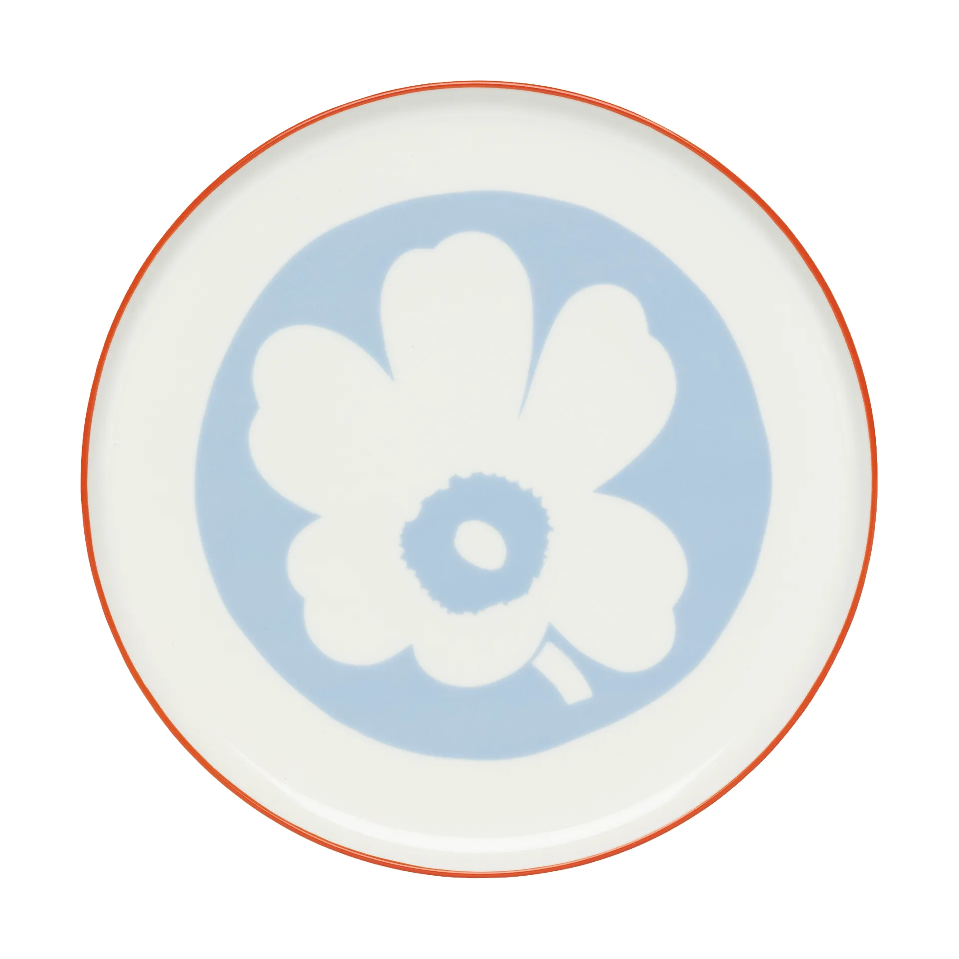Travessa Unikko, White-light blue-orange red, Ø24 cm Marimekko