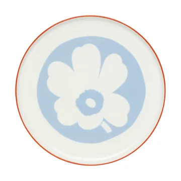Travessa Unikko - White-light blue-orange red, Ø24 cm - Marimekko