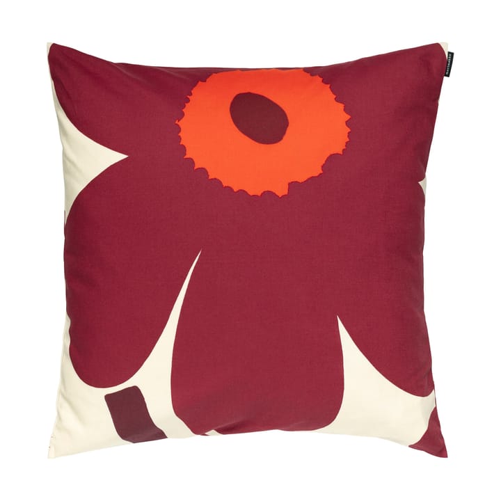 Unikko almofada 50x50 cm - Baunilha-borgonha-vermelho - Marimekko
