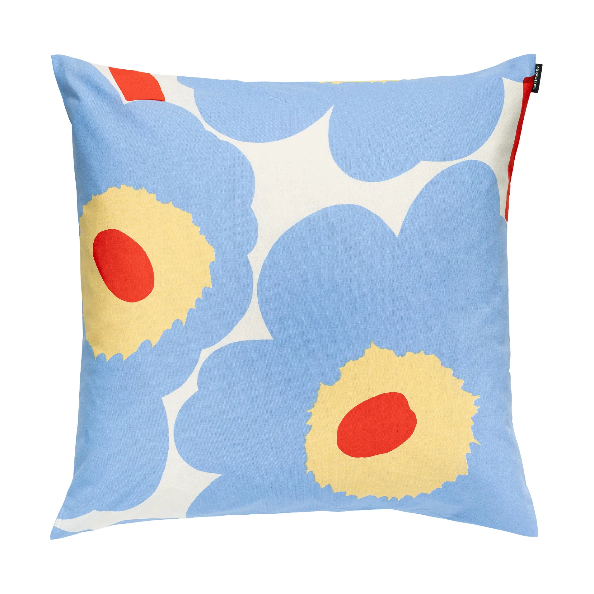 Unikko almofada 50x50 cm, White-light blue-orange red-melon Marimekko