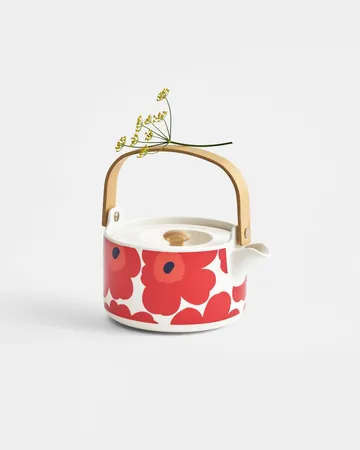 Unikko bule de chá 0,7 l - Red-white - Marimekko
