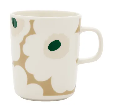 Unikko caneca 25 cl - White-beige-areia clara-verde escuro - Marimekko