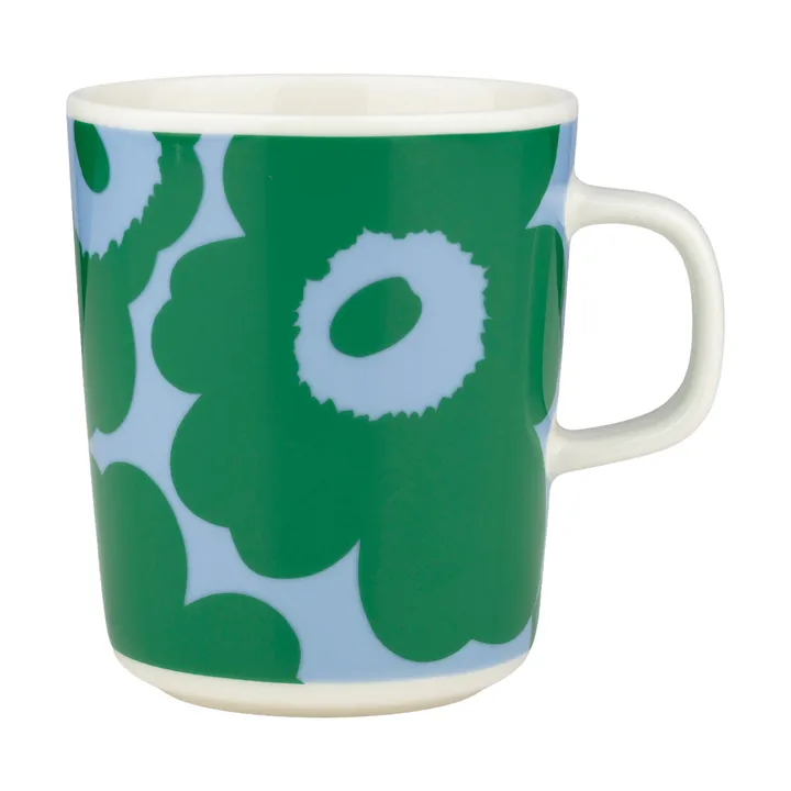 Unikko caneca 25 cl - White-green-light blue - Marimekko