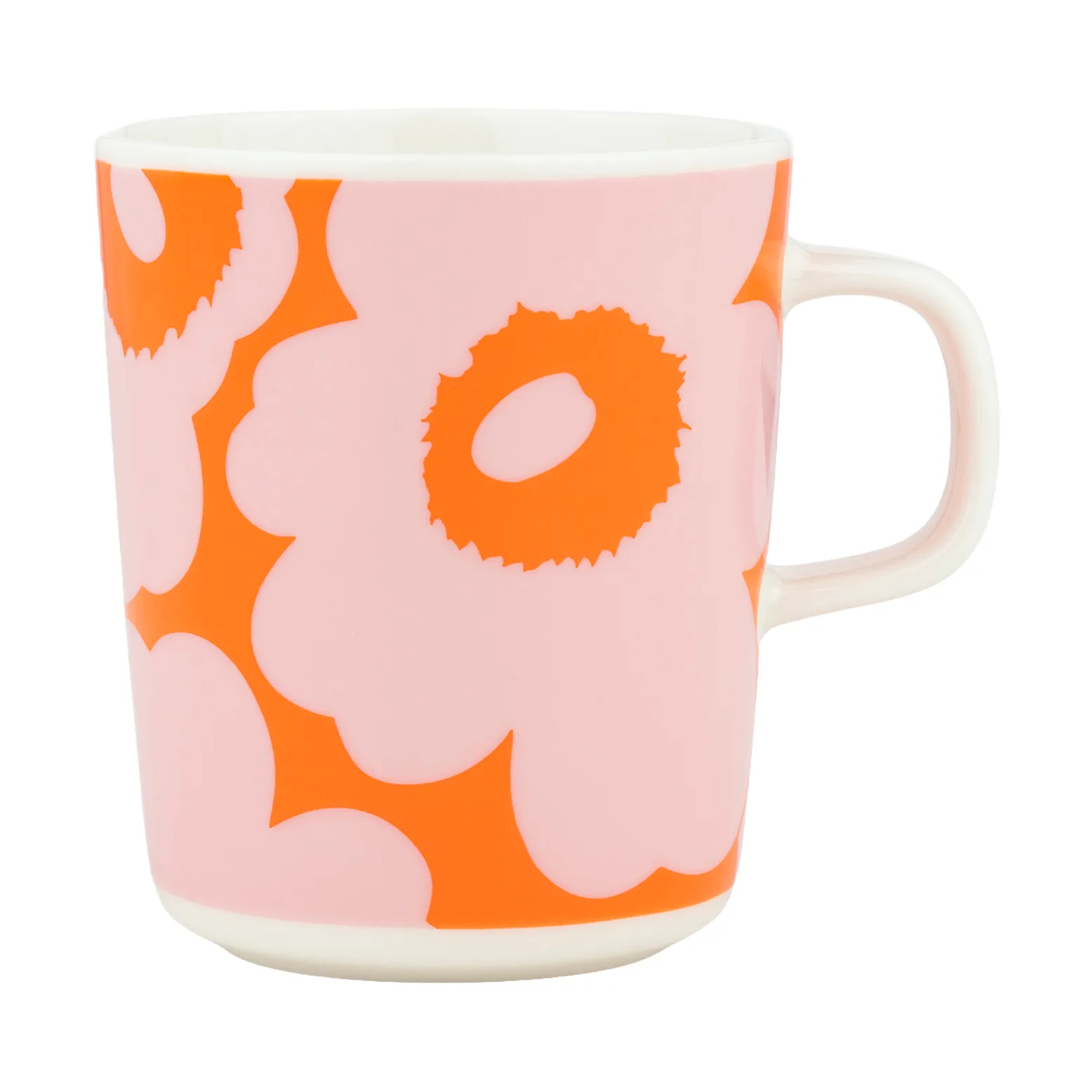 Unikko caneca 25 cl, White-pink-orange Marimekko