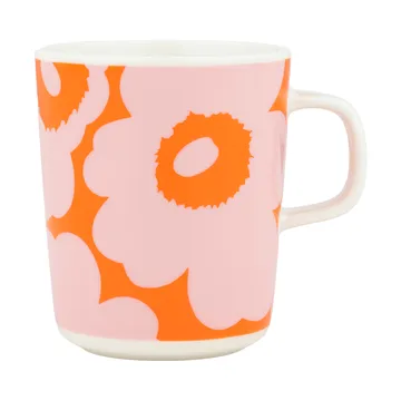 Unikko caneca 25 cl - White-pink-orange - Marimekko