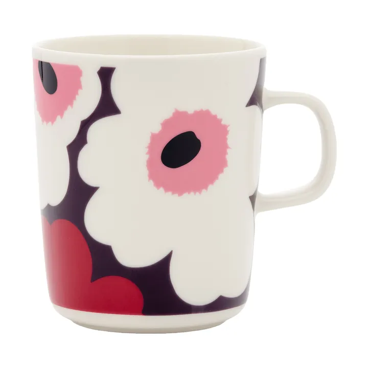 Unikko caneca 25 cl - White-plum-cranberry-pink - Marimekko