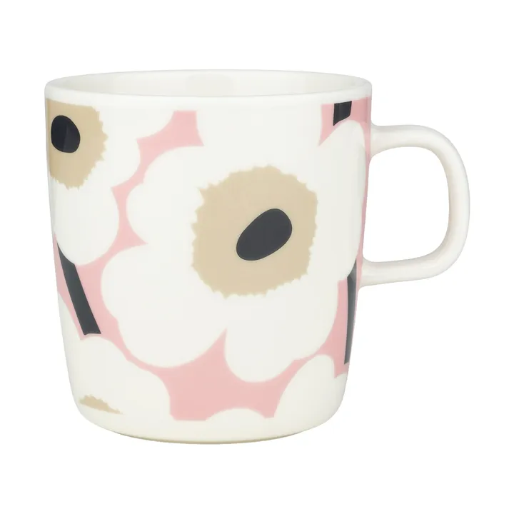Unikko caneca 40 cl - Off white-pink-sand-charcoal - Marimekko