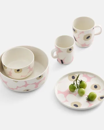 Unikko caneca 40 cl - Off white-pink-sand-charcoal - Marimekko