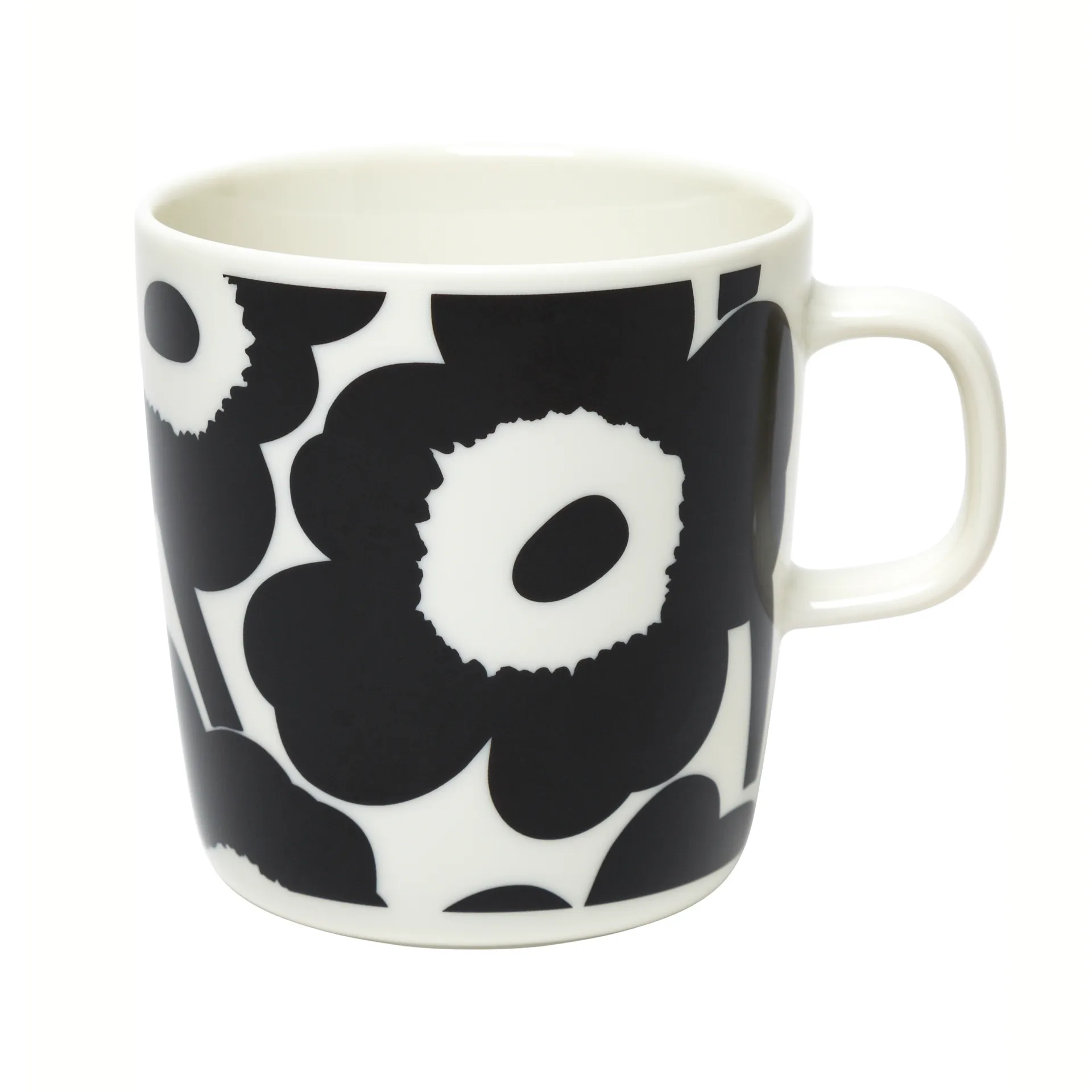 Unikko caneca 40 cl, white-black Marimekko