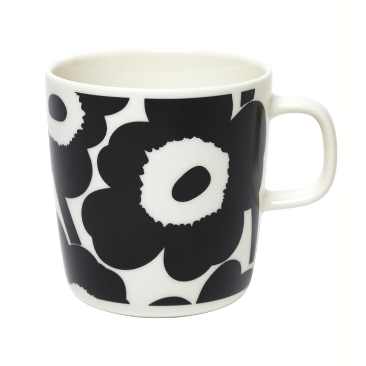 Unikko caneca 40 cl - white-black - Marimekko