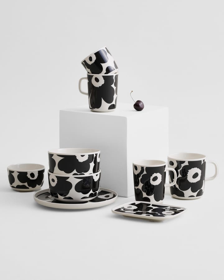 Unikko caneca 40 cl, white-black Marimekko
