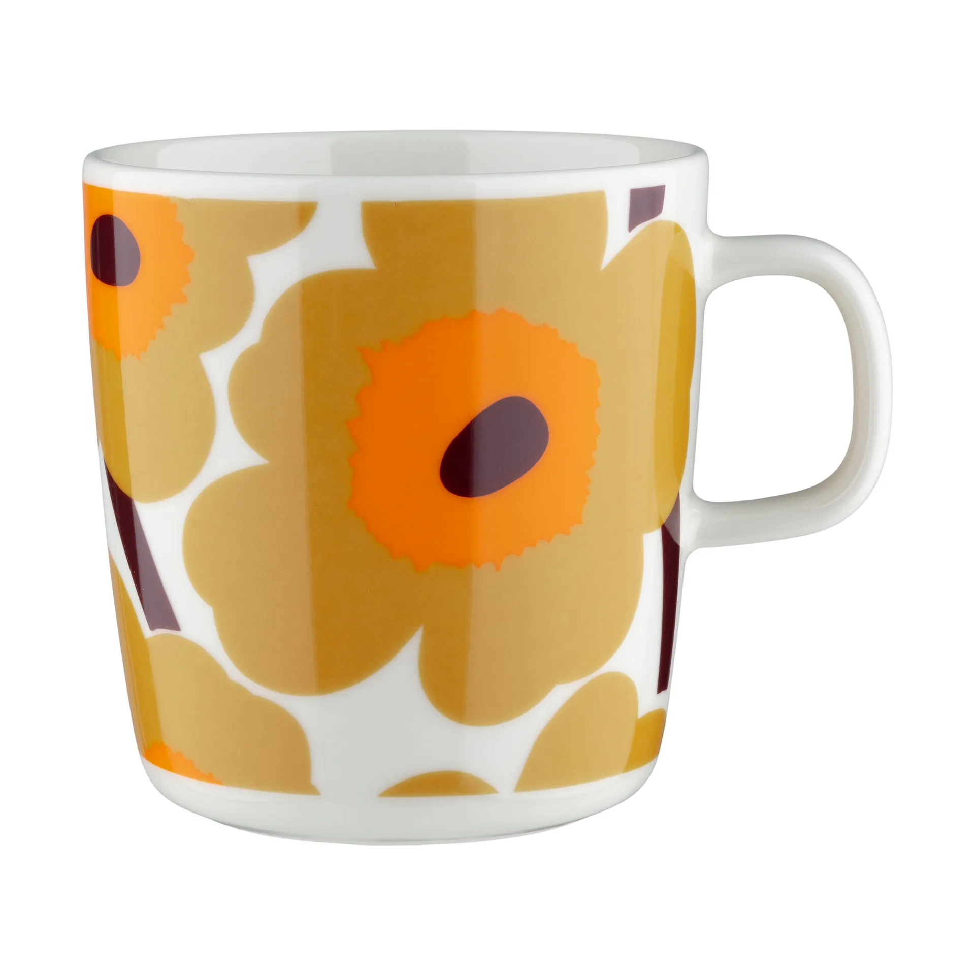 Unikko caneca 40 cl, White-caramel-warm orange Marimekko