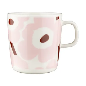 Unikko caneca 40 cl - White-light pink-chestnut - Marimekko
