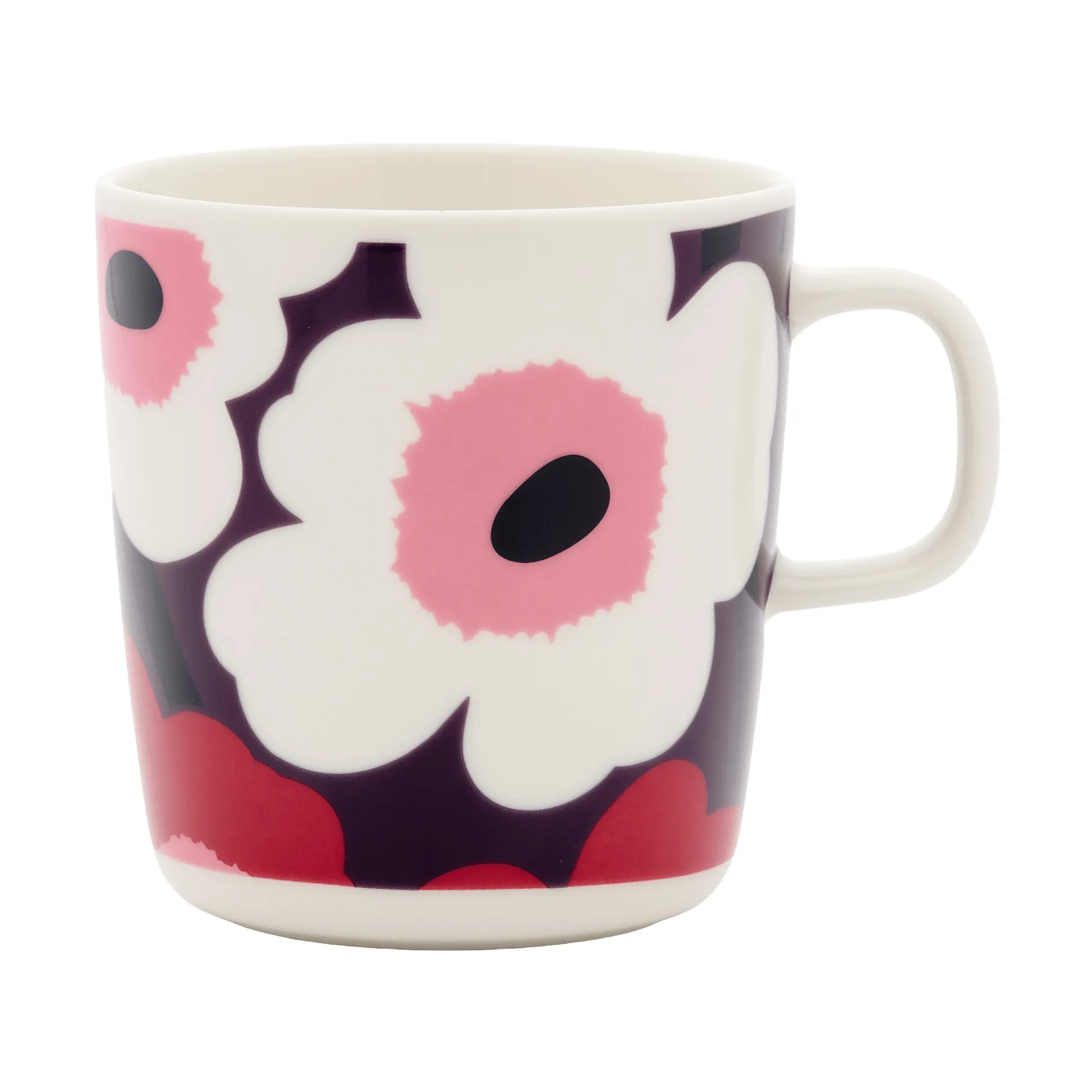 Unikko caneca 40 cl, White-plum-cranberry-pink Marimekko