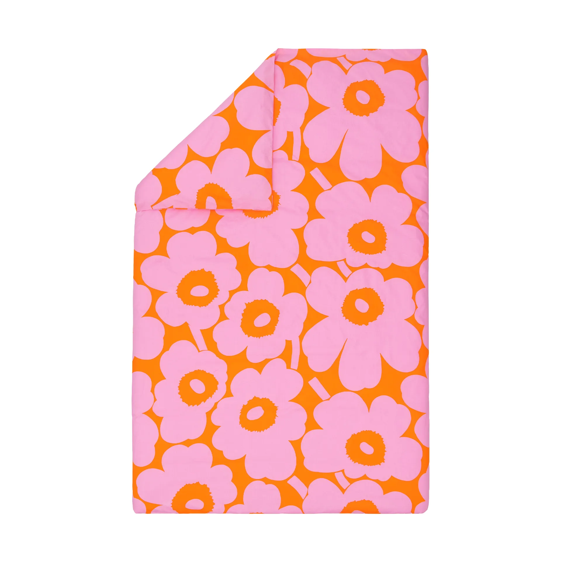 Unikko capa de edredão 150x210 cm, Orange-pink Marimekko