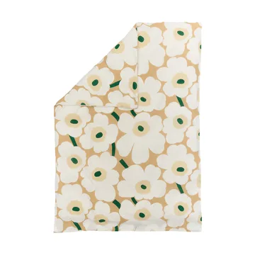 Unikko capa de edredão 150x210 cm - Sand-off white-hay-emerald - Marimekko