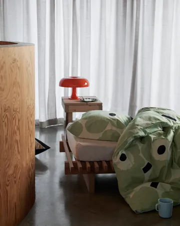 Unikko capa de edredão 220x240 cm - Off white-sage-dark blue - Marimekko