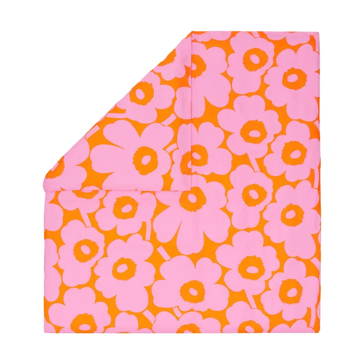 Unikko capa de edredão 220x240 cm - Orange-pink - Marimekko
