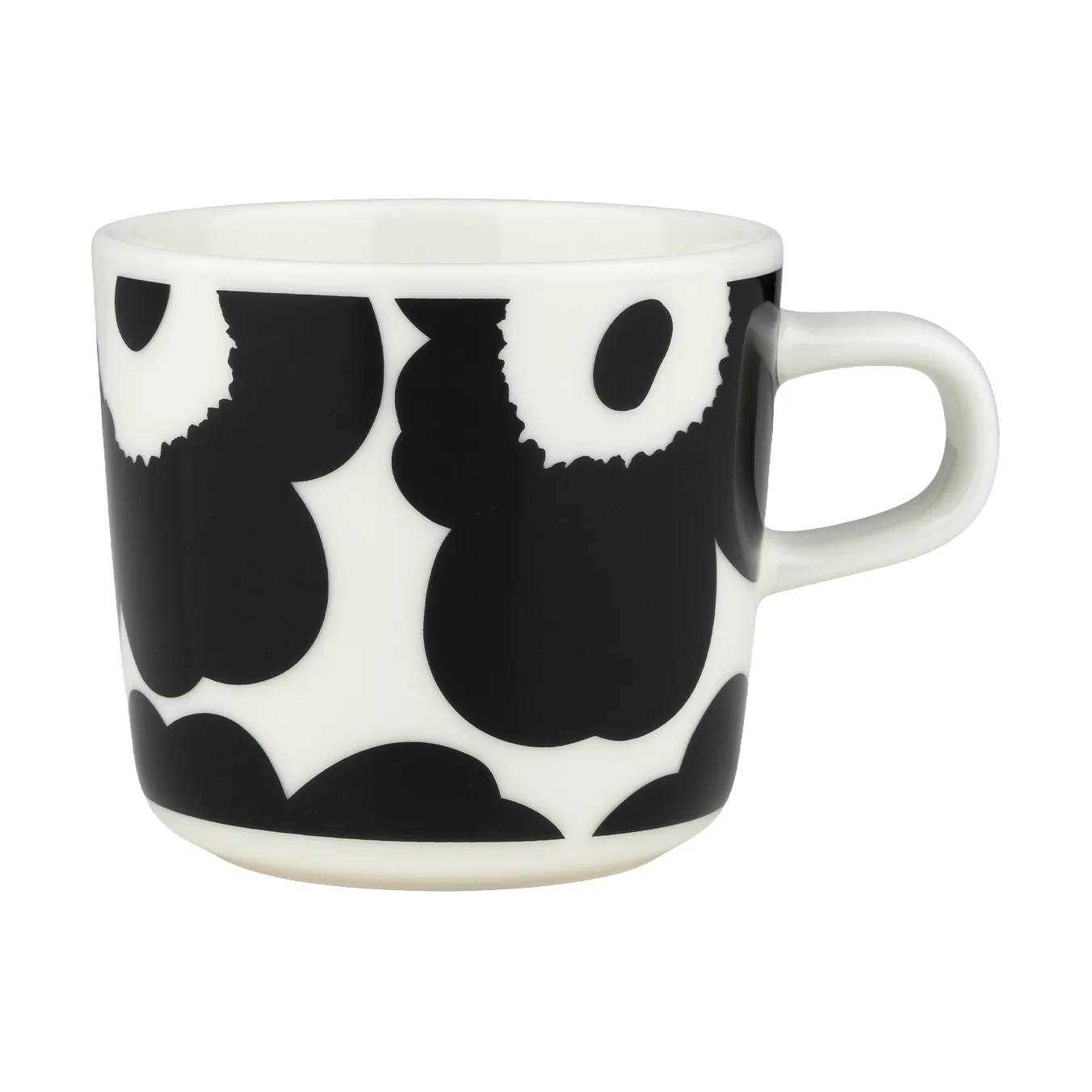 Unikko chávena de café 20 cl, Preto-branco Marimekko