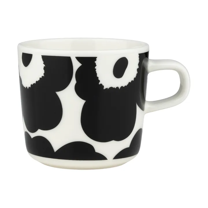 Unikko chávena de café 20 cl - Preto-branco - Marimekko