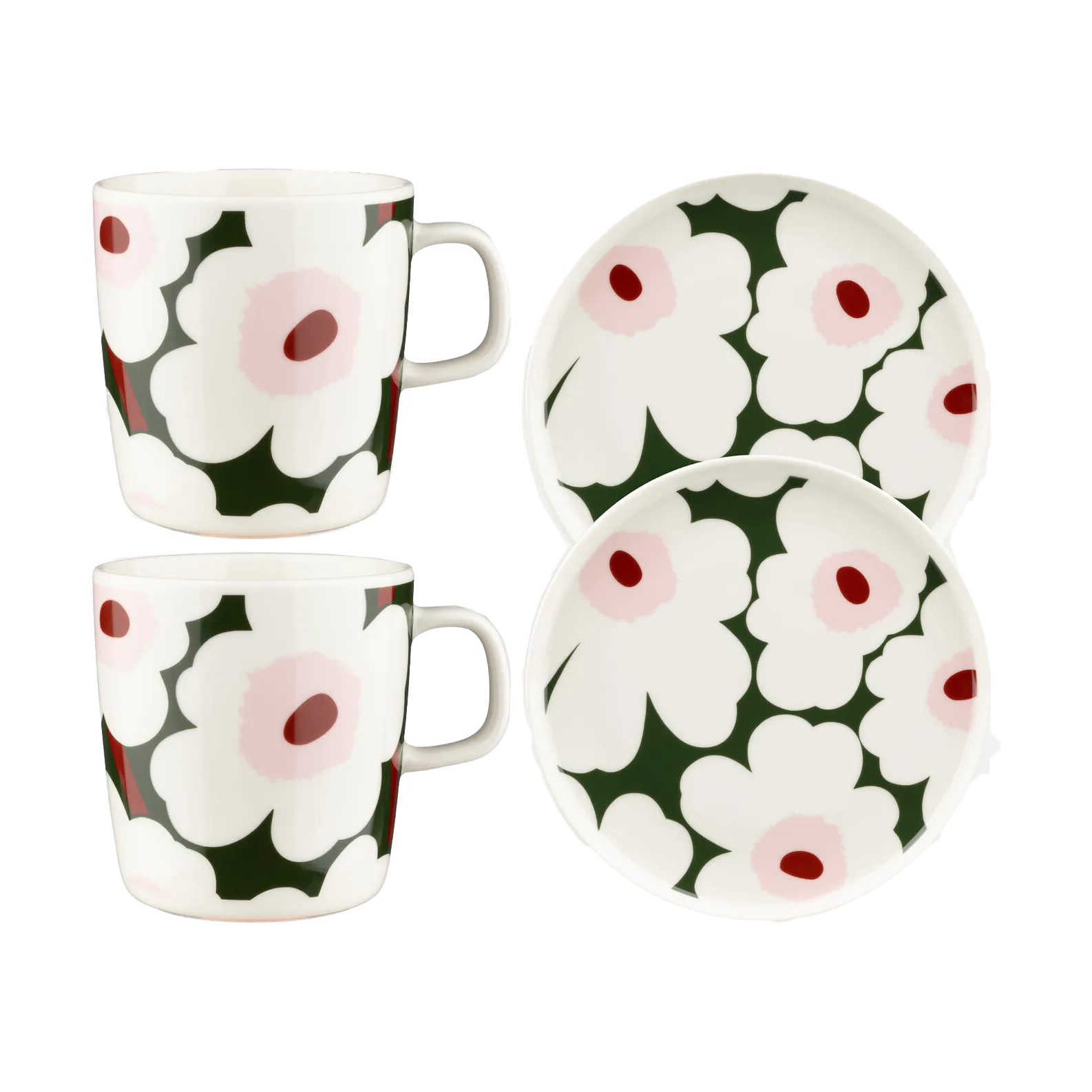 Unikko conjunto de pequeno-almoço, Verde Marimekko