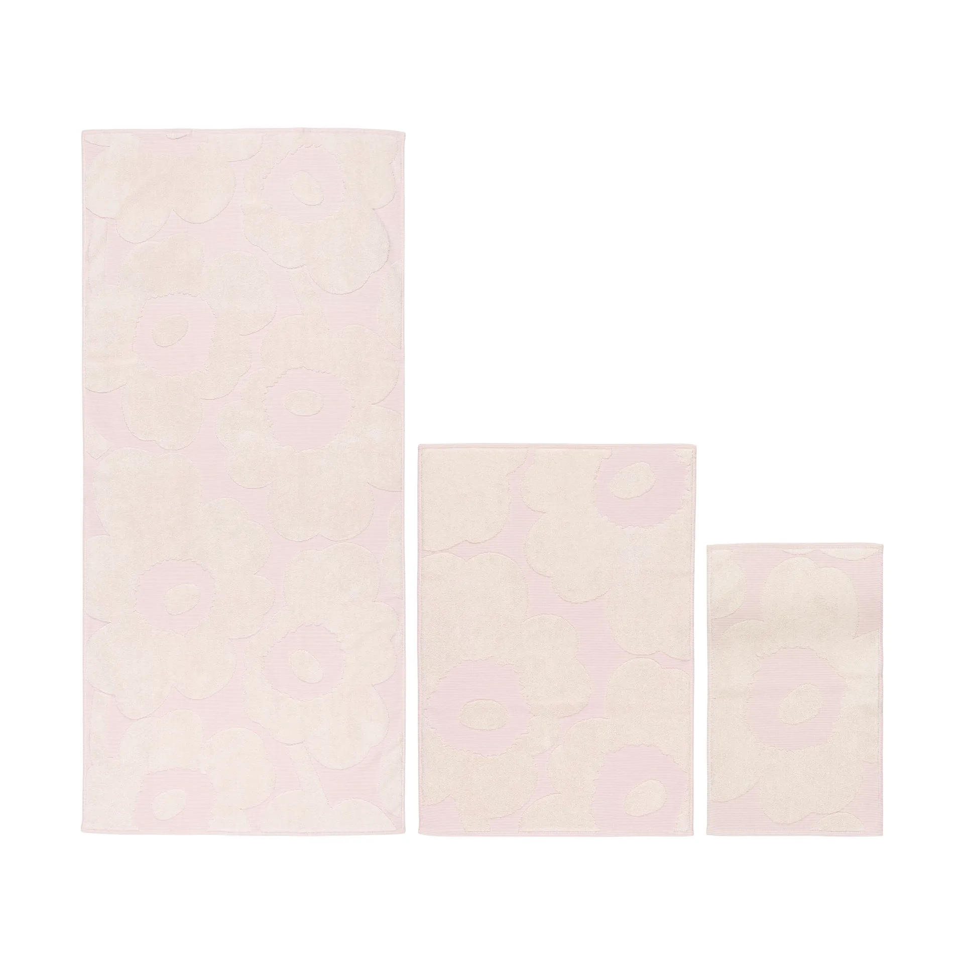 Unikko conjunto de toalhas 3 peças, Branco-rosa claro Marimekko