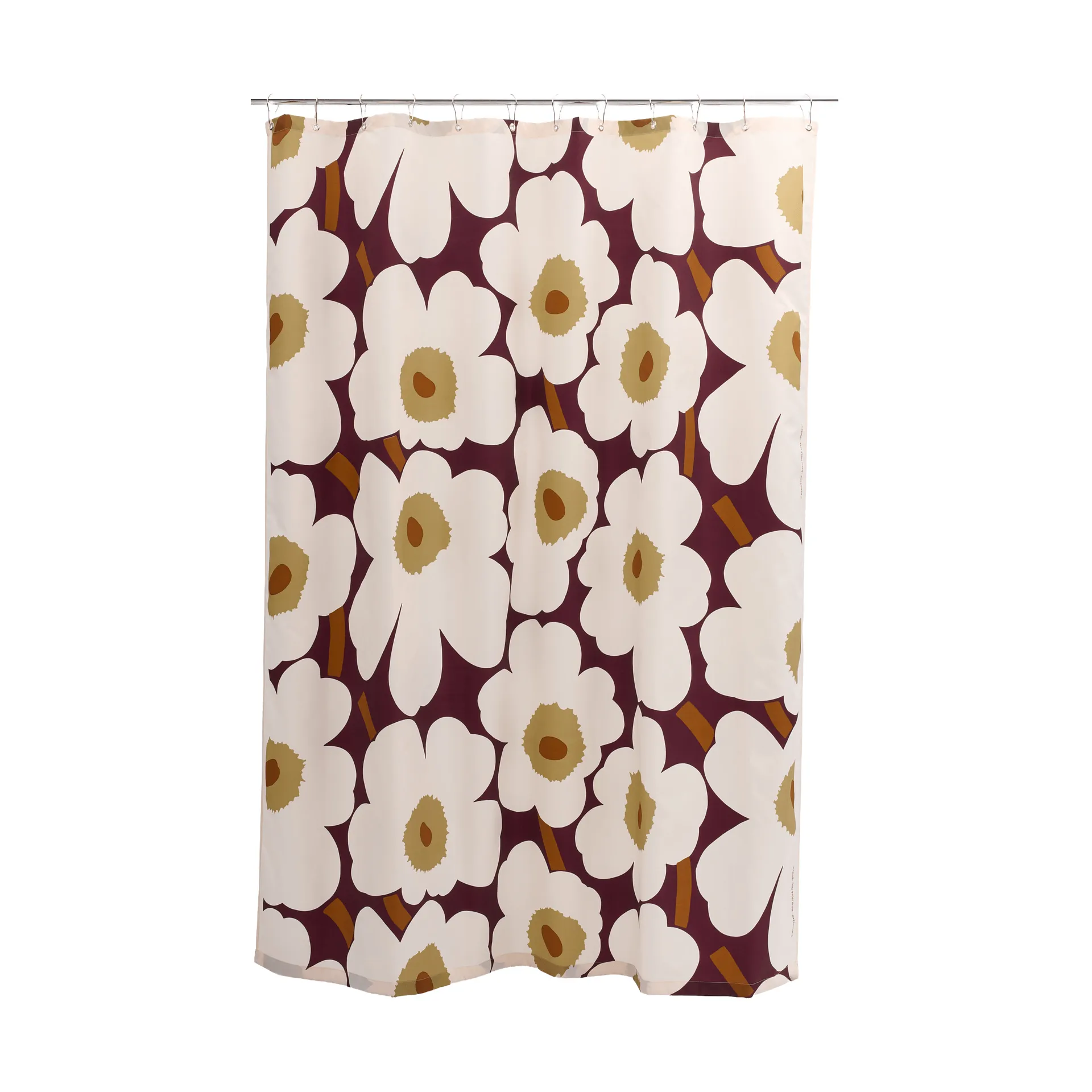 Unikko cortina de duche, Plum-pink-elmwood-toffee Marimekko