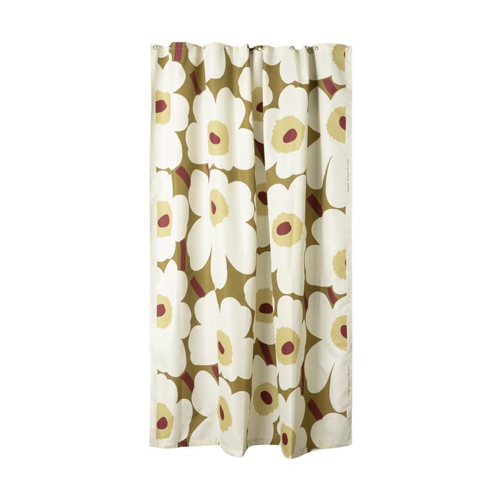 Unikko cortina de duche - Verde ocre-creme - Marimekko