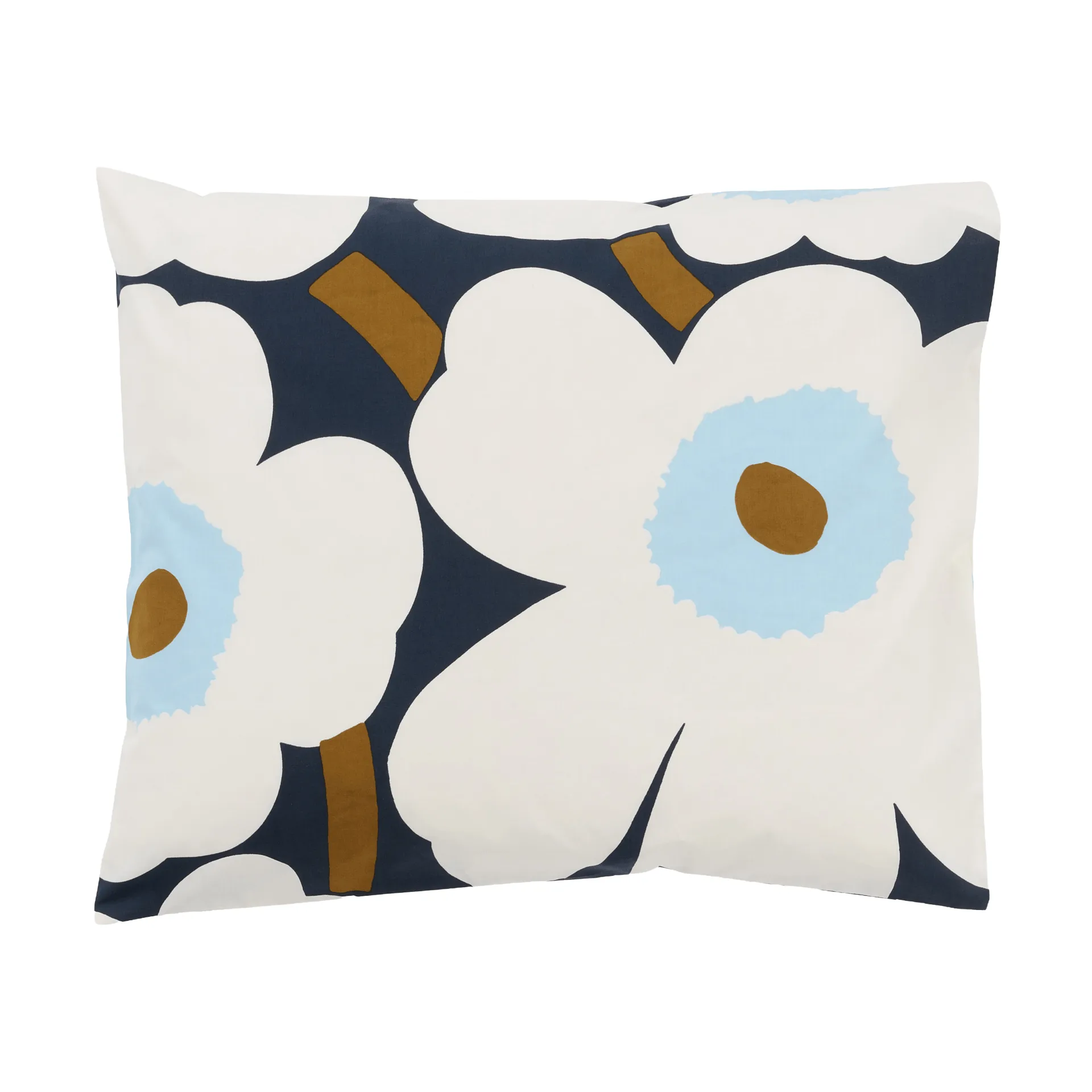 Unikko fronha 50x60 cm, Blueberry-off white-cold blue Marimekko