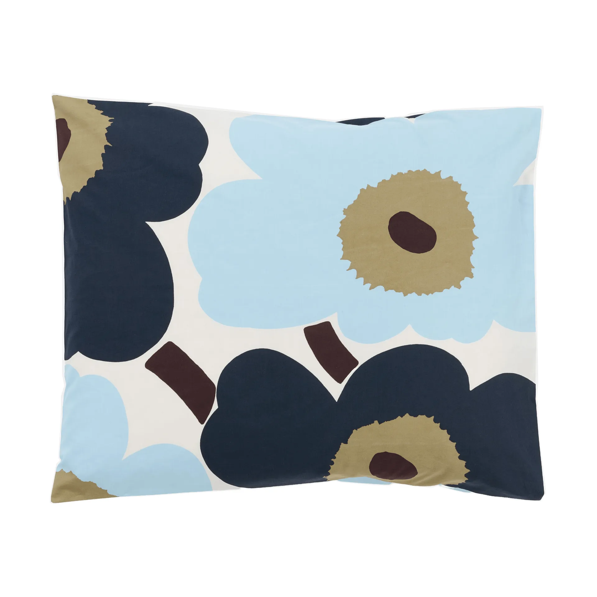 Unikko fronha 50x60 cm, Off white-blueberry-cold blue Marimekko